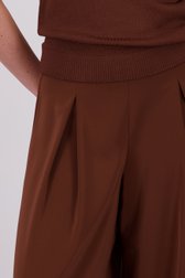 Pantalon large marron avec aspect soie de D'Auvry pour Femmes