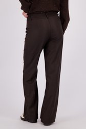 Le dos de Pantalon large marron de Geisha pour Femmes