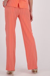 Le dos de Pantalon large rose corail à rayures de D'Auvry pour Femmes