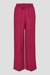 Pantalon large rose foncé en lin de Opus pour Femmes