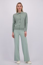 Le devant de Pantalon large vert clair à taille élastique de Liberty Island pour Femmes