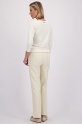 Le dos de Pantalon long beige clair de Claude Arielle pour Femmes