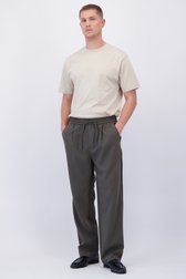 Le devant de Pantalon loose fit gris foncé à taille élastiquée de Only & Sons pour Hommes