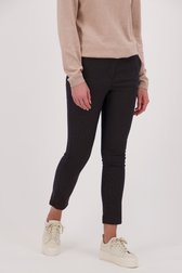 Pantalon noir à imprimé et à taille élastiquée de Liberty Island pour Femmes