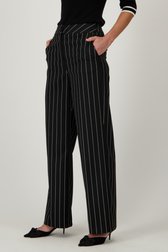 Pantalon noir à rayures de D'Auvry pour Femmes