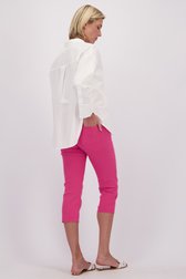 Le dos de Pantalon rose à taille élastique – longueur 3/4 de Claude Arielle pour Femmes