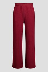 Photo produit 1 de Pantalon rouge bordeaux texturé de Claude Arielle pour Femmes