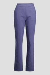 Photo produit 1 de Pantalon stretch bleu à taille élastique de Claude Arielle pour Femmes