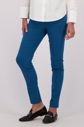 Détail de Pantalon stretch bleu à taille élastique de Claude Arielle pour Femmes
