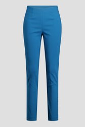 Photo produit 1 de Pantalon stretch bleu à taille élastique de Claude Arielle pour Femmes