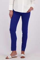Détail de Pantalon stretch bleu roi à taille élastique de Claude Arielle pour Femmes