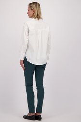Le dos de Pantalon stretch vert à taille élastique de Claude Arielle pour Femmes