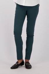 Détail de Pantalon stretch vert à taille élastique de Claude Arielle pour Femmes