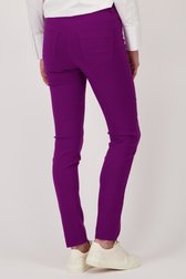 Pantalon stretch violet avec taille élastiquée	 de Claude Arielle pour Femmes