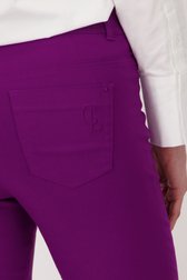 Pantalon stretch violet avec taille élastiquée	 de Claude Arielle pour Femmes