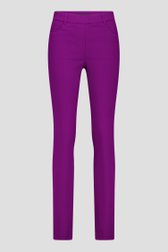Pantalon stretch violet avec taille élastiquée	 de Claude Arielle pour Femmes