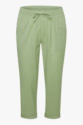Pantalon vert aéré avec du lin  de Fransa pour Femmes