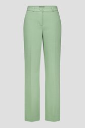Pantalon vert clair en tissu texturé de Claude Arielle pour Femmes