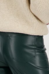 Pantalon vert en aspect cuir - longueur 7/8 de Louise pour Femmes