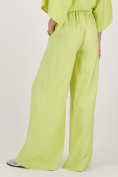 Pantalon vert lime avec taille élastiquée de AC by Annelien Coorevits pour Femmes