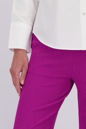 Pantalon violet texturé avec taille élastique de Claude Arielle pour Femmes