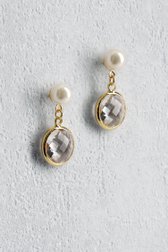 Productfoto 1 van Pareloorbellen met ronde hanger door Liberty Island voor Dames