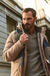 Le devant de Parka beige foncé de Dansaert Blue pour Hommes