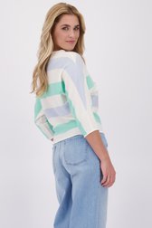 Achterkant van Pastel colorblock trui met wol  door Libelle voor Dames