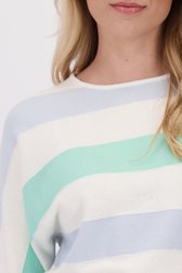 Detail van Pastel colorblock trui met wol  door Libelle voor Dames