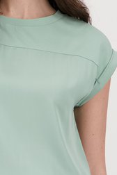 Pastelgroen glanzend T-shirt van D'Auvry voor Dames