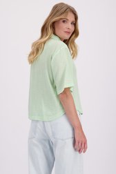 Achterkant van Pastelgroene blouse met korte mouwen door Libelle voor Dames