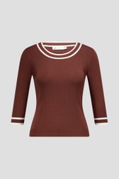 Petit pull brun à manches 3/4 de D'Auvry pour Femmes