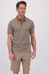 Video van Beige polo met fijn motief door Dansaert Blue voor Heren