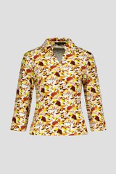 Polo à imprimé jaune-brun  de Claude Arielle pour Femmes
