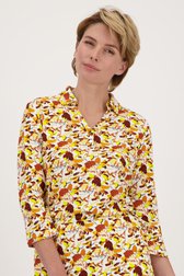 Polo à imprimé jaune-brun  de Claude Arielle pour Femmes