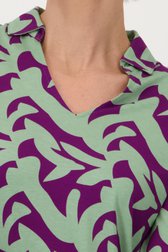 Polo à imprimé violet-vert de Claude Arielle pour Femmes