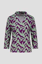 Polo à imprimé violet-vert de Claude Arielle pour Femmes