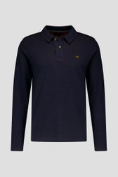 Polo à manches longues bleu foncé de Ravøtt pour Hommes
