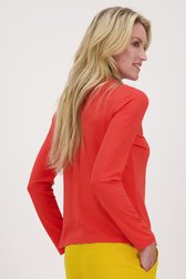Polo à manches longues orange de Claude Arielle pour Femmes