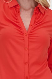 Polo à manches longues orange de Claude Arielle pour Femmes