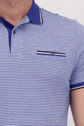 Polo à rayures bleues et blanches de Dansaert Blue pour Hommes
