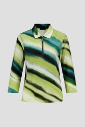 Polo avec imprimé vert de Signature pour Femmes