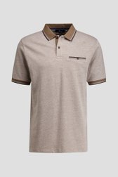 Photo produit 1 de Polo beige à manches courtes avec motif à pois de Dansaert Blue pour Hommes
