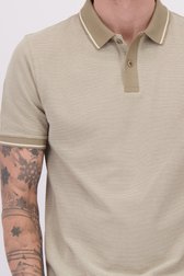 Détail de Polo beige à manches courtes de Ravøtt pour Hommes