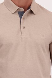 Détail de Polo beige à manches longues  de Dansaert Blue pour Hommes