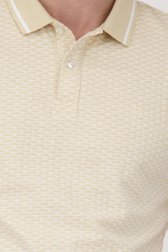 Polo beige à motif blanc de Ravøtt pour Hommes