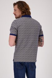 Polo beige à motif bleu de Ravøtt pour Hommes