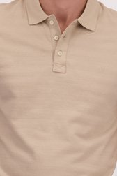 Détail de Polo beige à rayures jacquard de Ravøtt pour Hommes