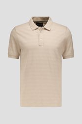 Photo produit 1 de Polo beige à rayures jacquard de Ravøtt pour Hommes