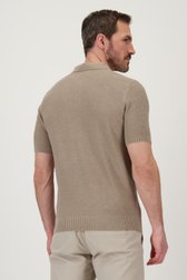 Polo beige à texture gaufrée de Upper East pour Hommes